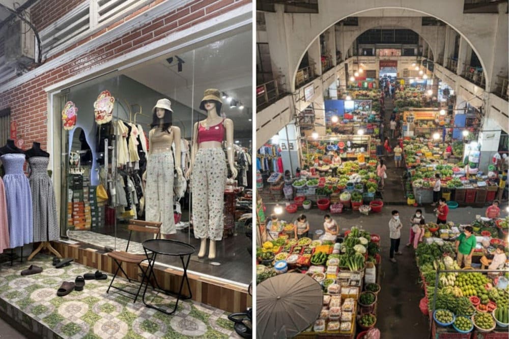 Chợ Bavet b&aacute;n đa dạng c&aacute;c mặt h&agrave;ng